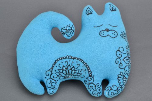 Диванная подушка-игрушка для ребенка Кот голубой - MADEheart.com