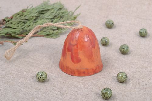 Campanello decorativo fatto a mano in ceramica souvenir in terracotta originale - MADEheart.com