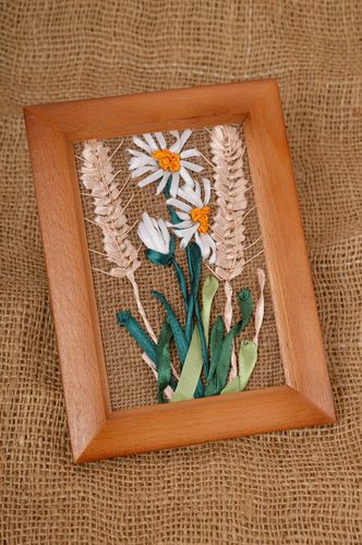 Handmade wall panel ribbon embroidery pictures for decorative use only cool gift - MADEheart.com
