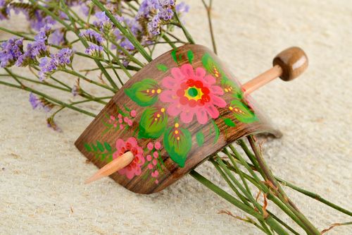 Barrette cheveux fait main Accessoire coiffure style ethnique Cadeau pour femme - MADEheart.com