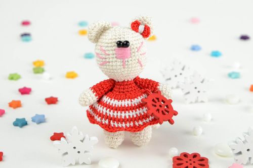 Juguete artesanal tejido a crochet peluche para niños de algodón regalo original - MADEheart.com