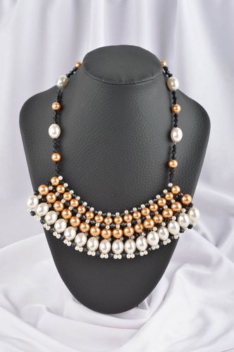 Collana di perline e perle fatta a mano originale bigiotteria da donna   - MADEheart.com