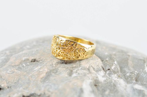 Кольцо ручной работы украшение из металла модное кольцо из латуни красивое - MADEheart.com