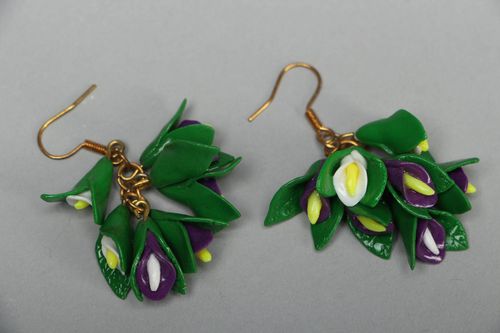 Blumen Ohrringe aus Polymer Ton - MADEheart.com
