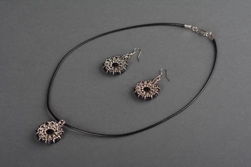 Handmade metal jewelry metal earrings metal pendant handmade accessories - MADEheart.com