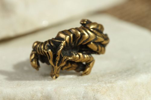 Anel de bronze feito à mão Dragão  - MADEheart.com