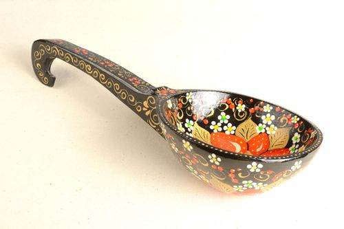 Decorative wooden spoon handmade painted kitchen spoon decorative use only - MADEheart.com