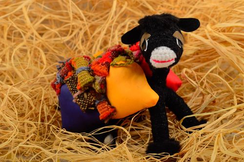 Handmade donkey statuette decorative toy unusual figurine interior design - MADEheart.com