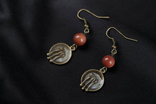 Boucles doreilles en métal faites main - MADEheart.com