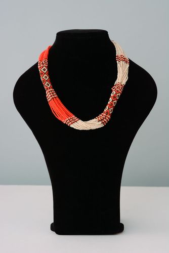 Collier de perles de rocaille fait main Géométrie - MADEheart.com