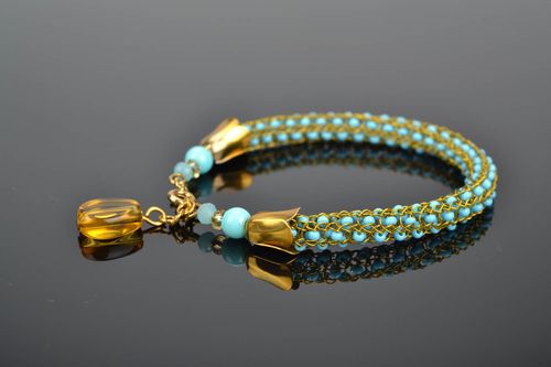 Beaded bracelet Turquoise - MADEheart.com