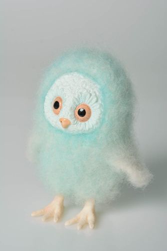 Jouet hibou fait main Jouet miniature Déco maison doux en laine mignon - MADEheart.com