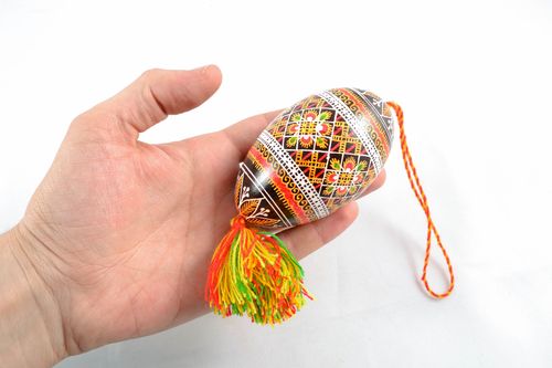 Goose Easter egg with tassels - MADEheart.com