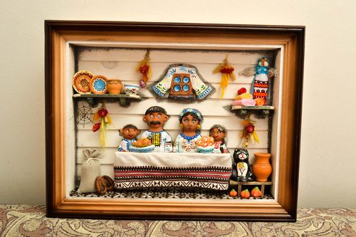 Handgemachte Keramik modernes Wandbild Keramik Deko lustige Geschenkidee aus Ton - MADEheart.com