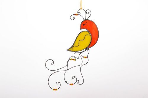 Interieur Anhänger aus Glas Feuervogel - MADEheart.com