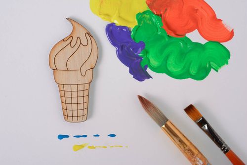 Craft blank for creative work with a magnet Ice Cream - MADEheart.com