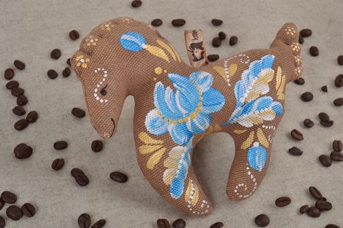 Handmade fabric interior pendant processed with coffee Horse - MADEheart.com