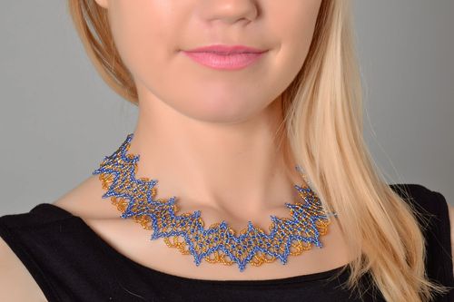 Lace beaded necklace - MADEheart.com