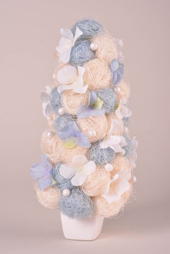 Table decorative tree white-blue topiary xmas present decorative use only - MADEheart.com