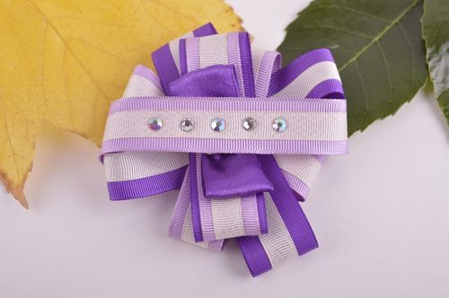 Beautiful handmade textile brooch pin ribbon brooch jewelry small gifts - MADEheart.com
