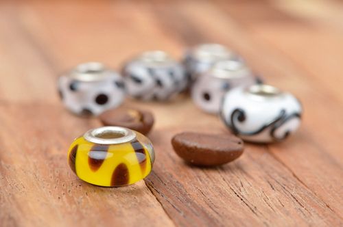 Beautiful handmade glass bead colorful glass beads jewelry making supplies - MADEheart.com