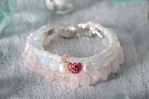 Pulsera de varias filas de piedras naturales - MADEheart.com
