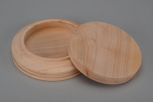 Boîte ronde en bois brut à décorer - MADEheart.com