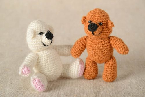 Juguetes artesanales tejidos peluches para niños regalos originales Ositos   - MADEheart.com