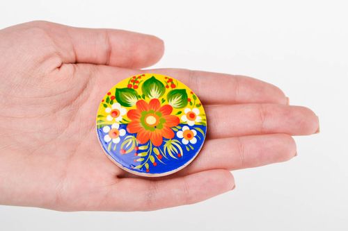 Dekoartikel für Küche handgemacht mit Bemalung Kühlschrank Magnet aus Holz  - MADEheart.com