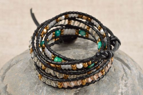 Beaded jewelry handmade wrap bracelet designer accessories gifts for women - MADEheart.com