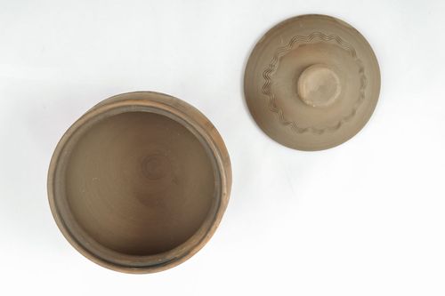 Pote de cerámica con tapa - MADEheart.com