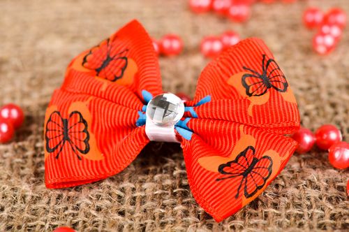 Haarspange Kinder handgefertigt Haarschmuck für Kinder Haar Accessoire rot - MADEheart.com