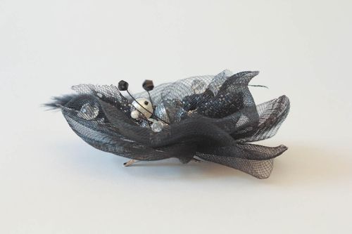 Pince à cheveux en tissu de voile faite main - MADEheart.com