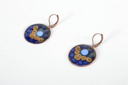 Blue copper earrings - MADEheart.com