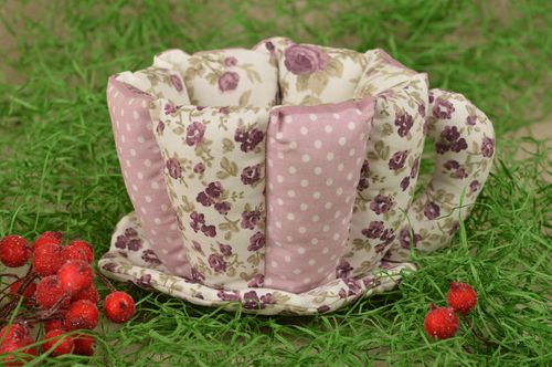 Tazza in stoffa fatta a mano tazza portatutto morbida decorazione d’interni - MADEheart.com