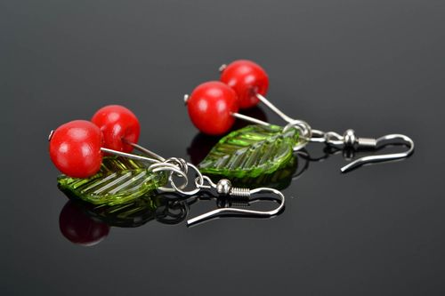 Pendientes artesanales Guindas - MADEheart.com