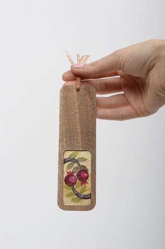 Signet de livre Marque-page fait main bois Fourniture de bureau Cadeau original - MADEheart.com