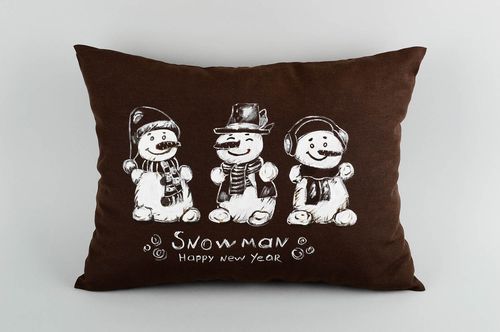 Schlafzimmer Deko Deko Kissen handmade Sofa Kissen Wohn Accessoire braun schön - MADEheart.com