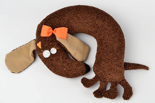 Игрушка-подушка ручной работы детская игрушка Такса коричневая игрушка для детей - MADEheart.com