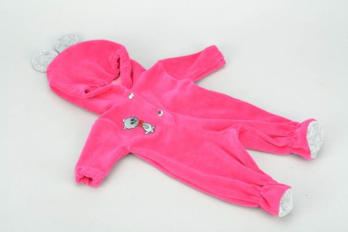 Macacão para boneca cor de rosa feito à mão  - MADEheart.com