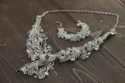 Macrame jewelry woven bracelet handmade necklace for women stylish jewelry - MADEheart.com