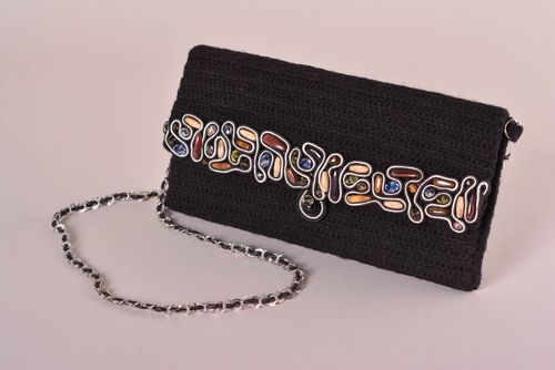Handmade Clutch Tasche Accessoire für Frauen gestrickt bestickt Frauen Geschenk  - MADEheart.com