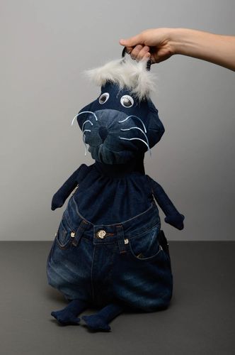 Borsa ragazza fatta a mano zaino di jeans accessori originali da donna - MADEheart.com