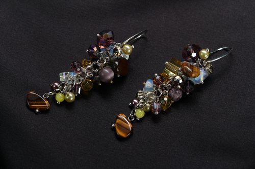 Handmade earrings with natural stones - MADEheart.com