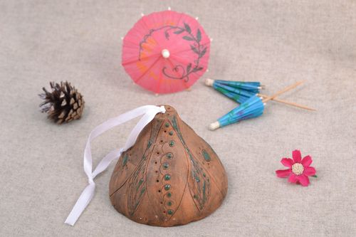 Campanello decorativo fatto a mano in ceramica souvenir da appendere originale - MADEheart.com