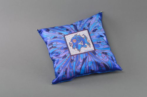 Handmade satin cushion silk cushion interior pillow home interior decor ideas  - MADEheart.com