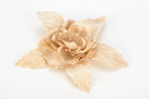 Fabric brooch Gardenia - MADEheart.com