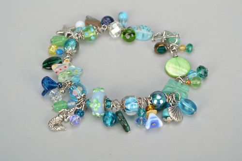 Lampwork bracelet in marine style - MADEheart.com