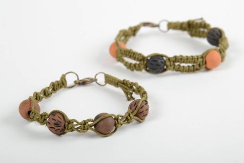 Handmade bracelet paired bracelets beads jewelry designer accessory unusual gift - MADEheart.com