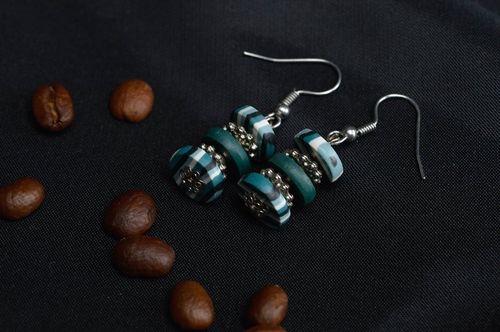 Handmade earrings made of polymer clay earrings stylish accessory for girls - MADEheart.com